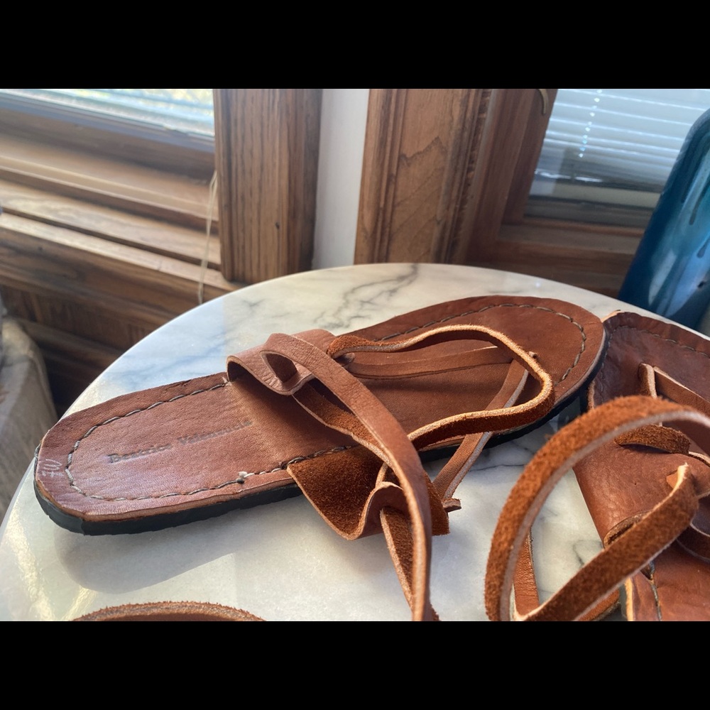 Early Beatrice Valenzuela Brown Gladiator Sandals - Picture 4 of 9